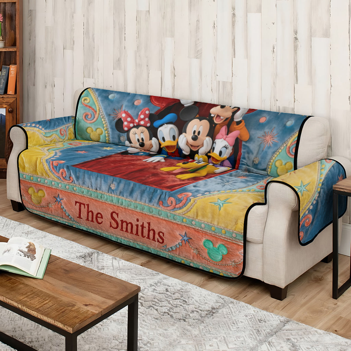 Magical Friends - Personalized Mouse Quilted Sofa/Couch Cover