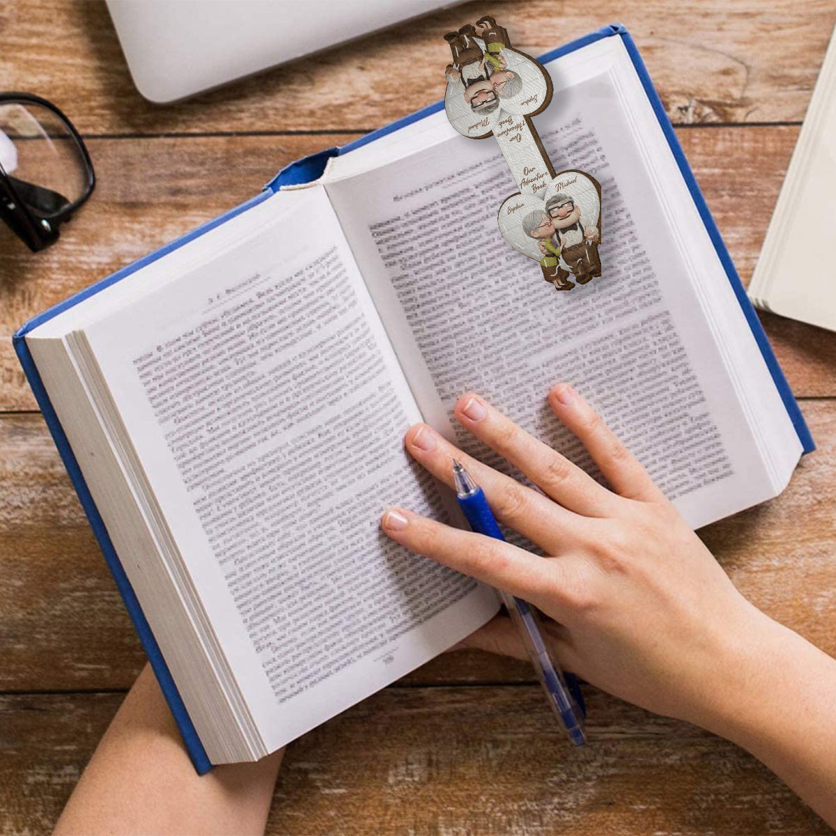 Our Greatest Adventure - Personalized Mouse Shaped Magnetic Bookmark