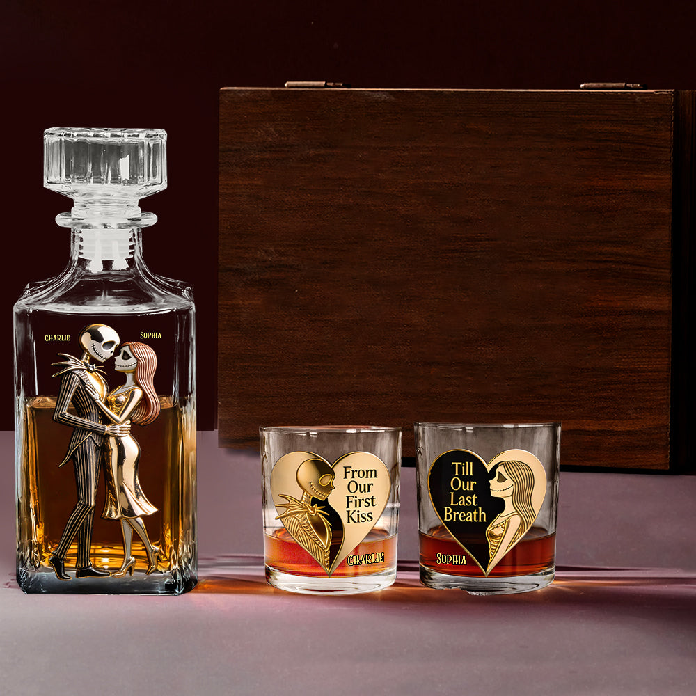 From Our First Kiss - Personalized Nightmare Whiskey Decanter Set