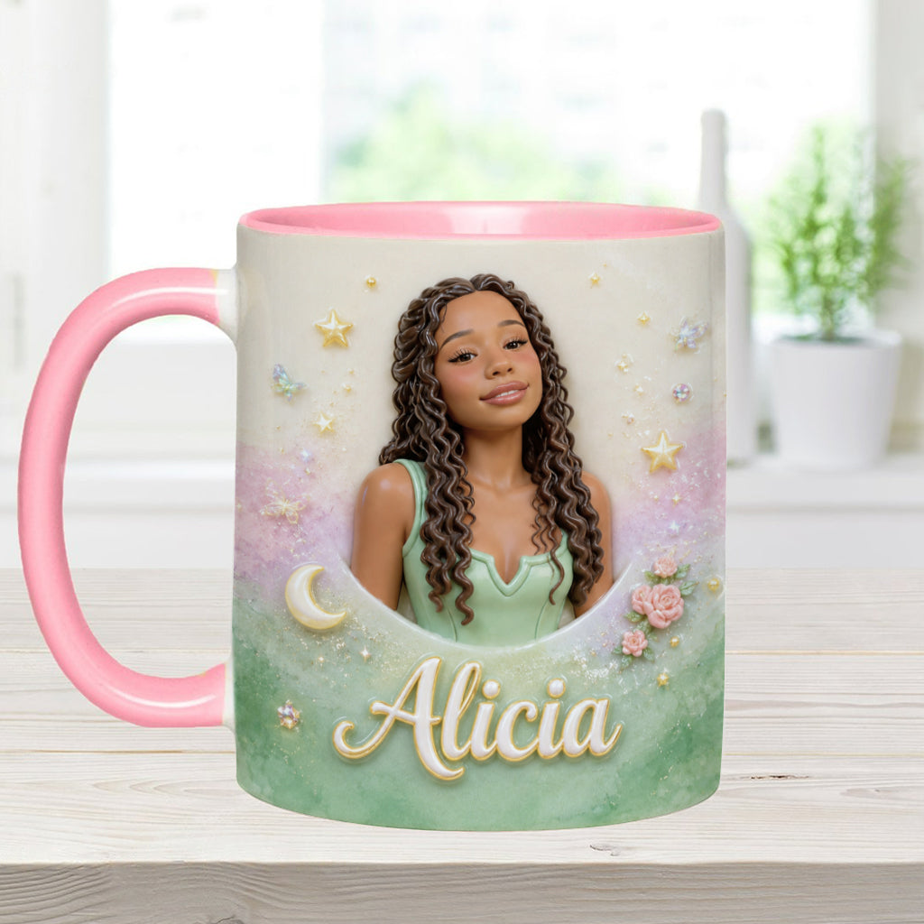Dreamy Fairy Dust - Personalized Flying Fairy Accent Mug With Charms