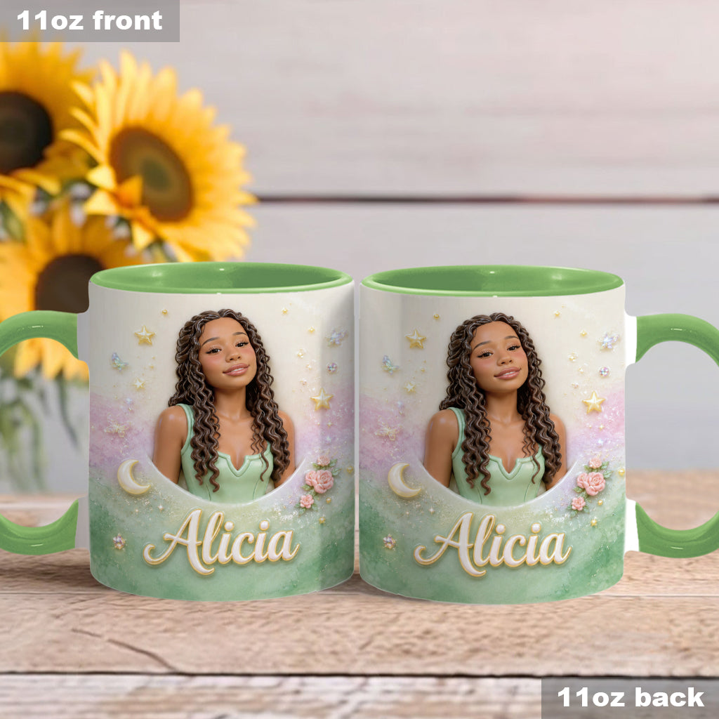 Dreamy Fairy Dust - Personalized Flying Fairy Accent Mug With Charms