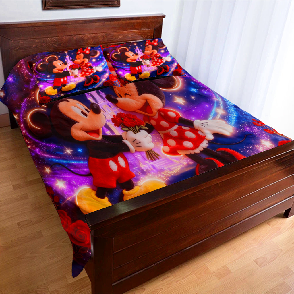 Magical Cartoon Mouse Couple - Personalized Mouse Bedding Set