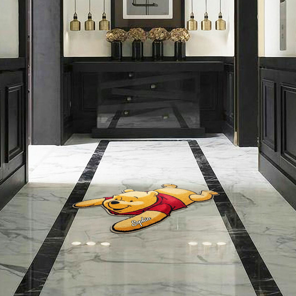 Lazy Bear - Personalized Mouse Shaped Doormat/ Rug