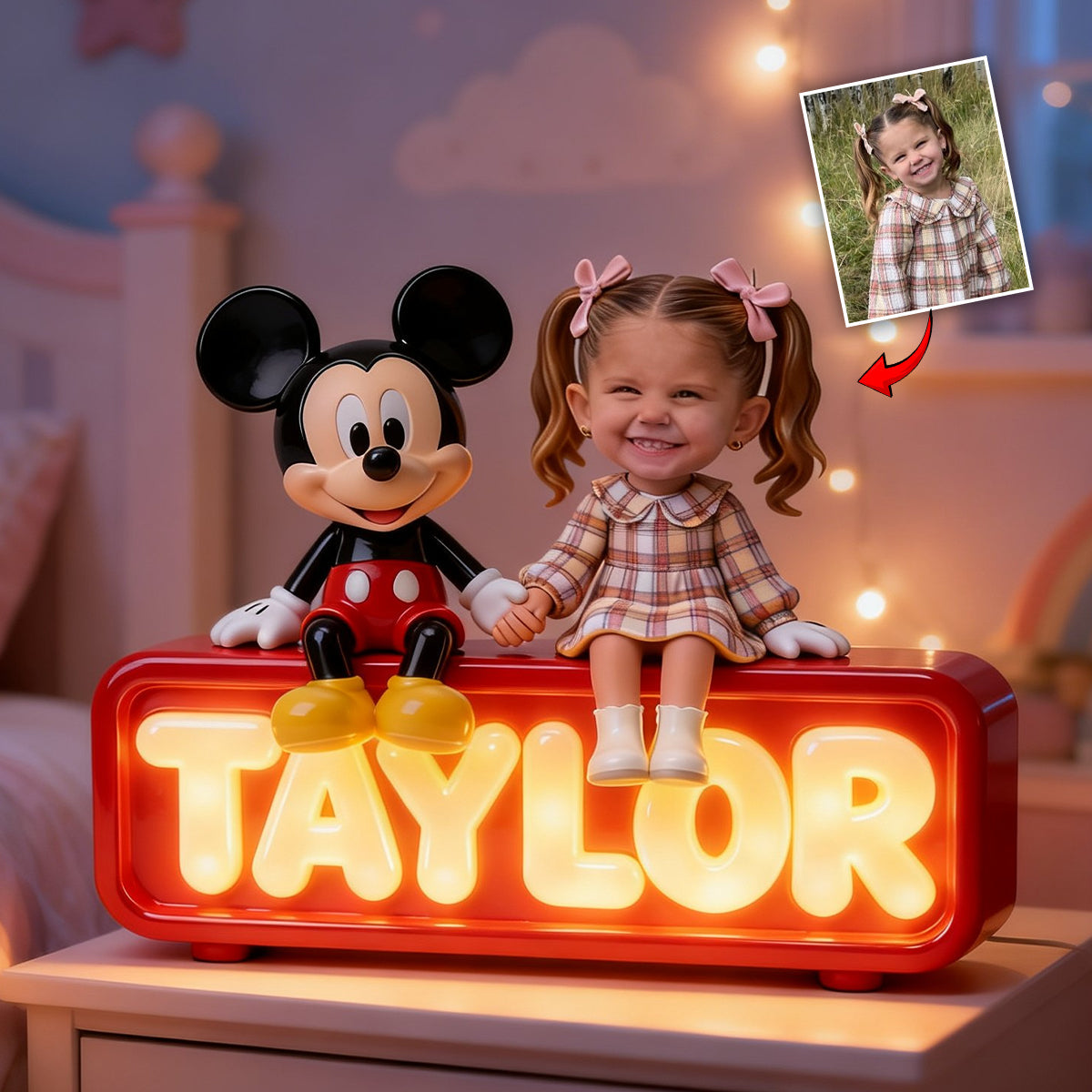 Best Buddies - Personalized Mouse Acrylic LED Night Light