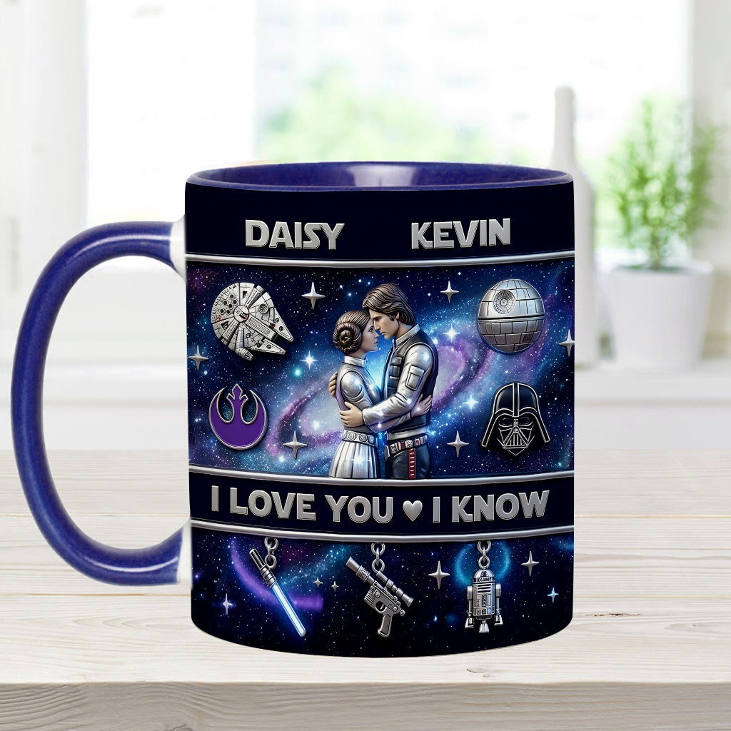 I Love You - Personalized The Force Accent Mug & Coaster