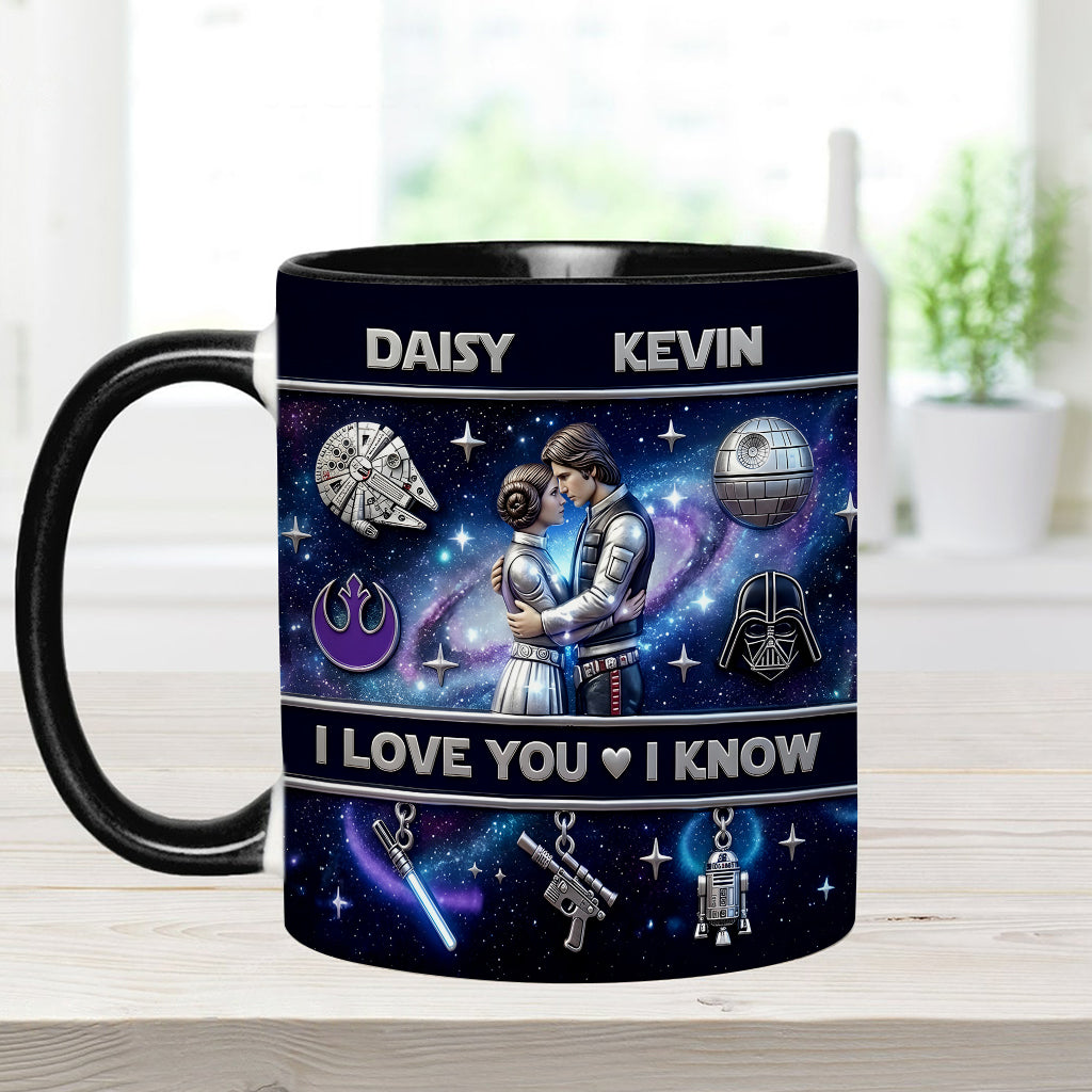 I Love You - Personalized The Force Accent Mug & Coaster