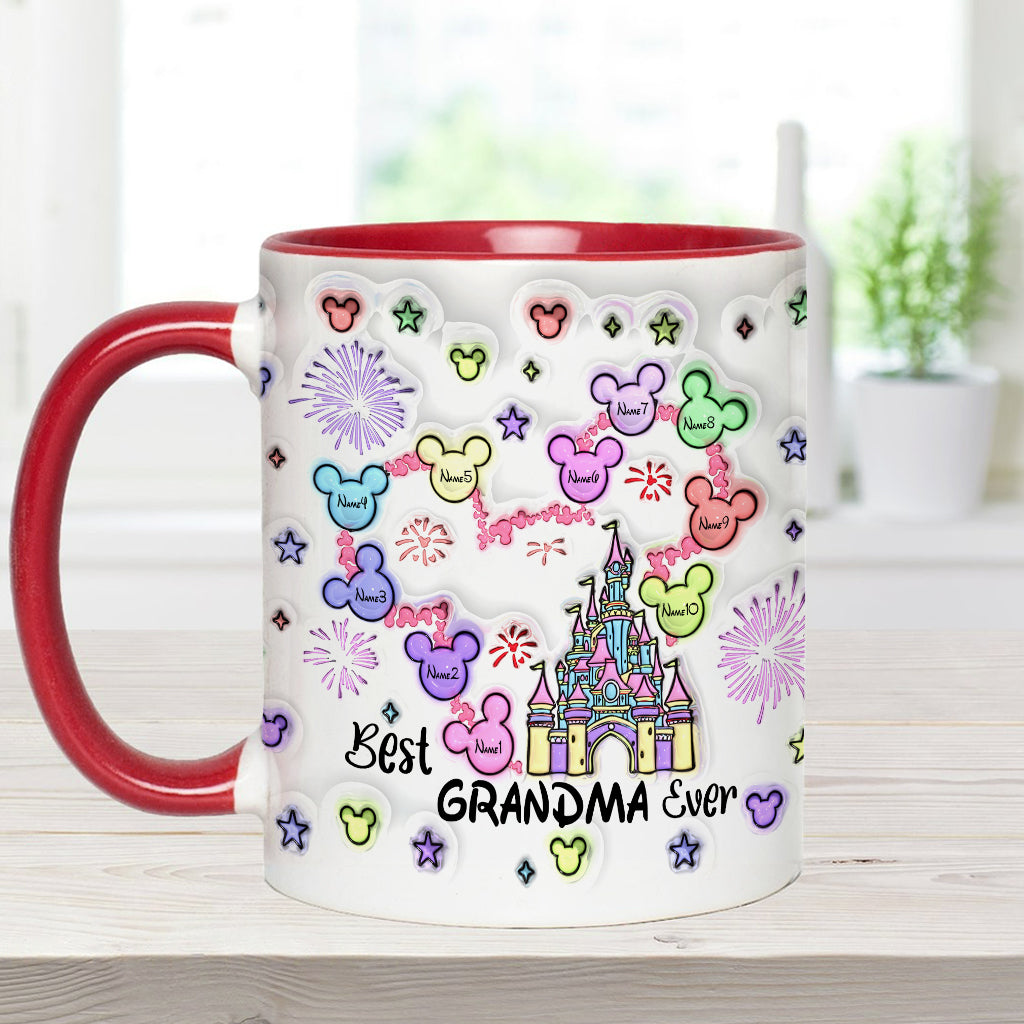 Best Grandma/ Mom Ever - Personalized Mouse Accent Mug