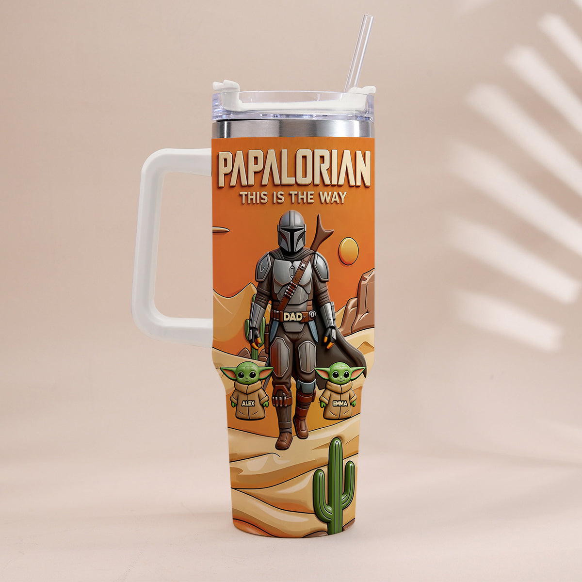Galaxy Father’s Day - Personalized The Force Tumbler With Handle