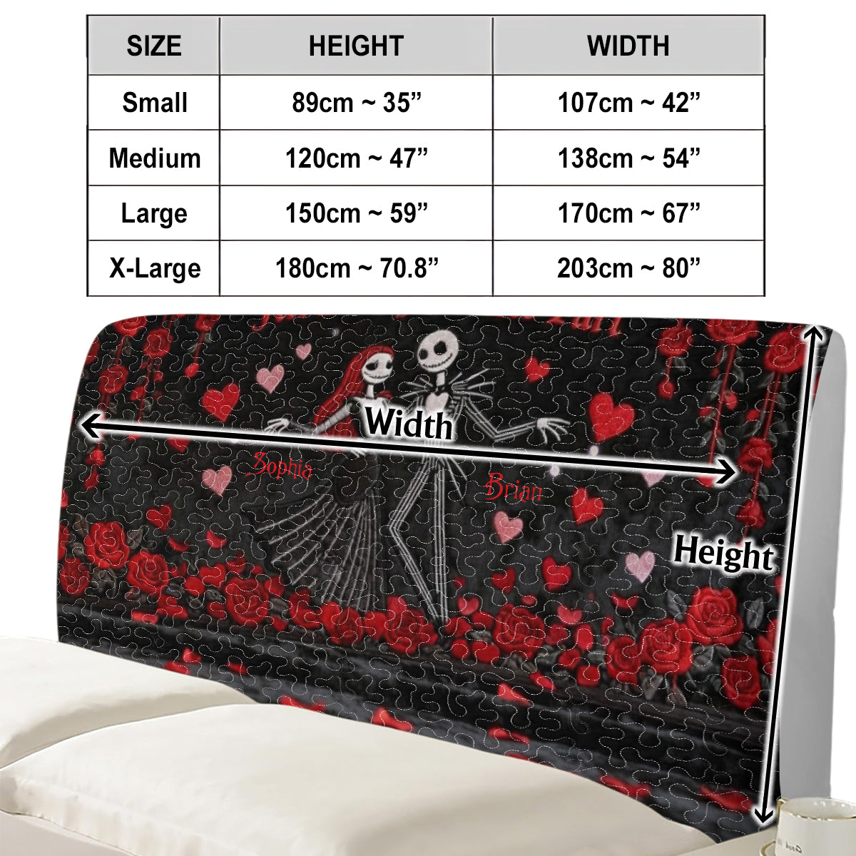 Till Death Do Us Part - Personalized Nightmare Headboard Slipcover