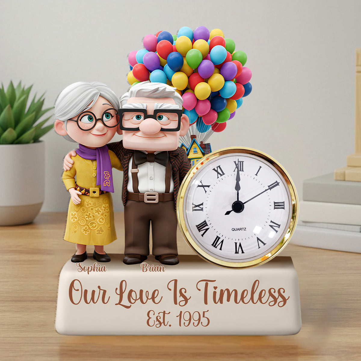 Our Love Is Timeless - Personalized Couple Acrylic Clock Plaque