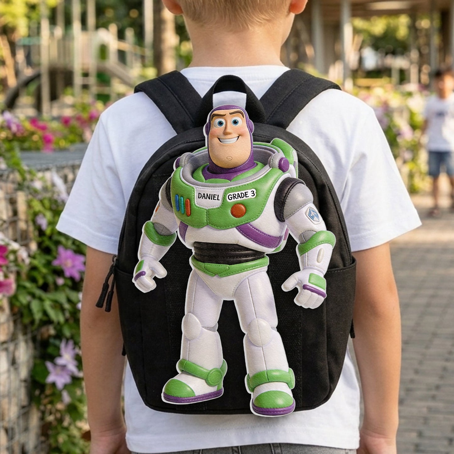 Toy Friendship - Personalized Movie For Kids Changeable Leather Patch Backpack