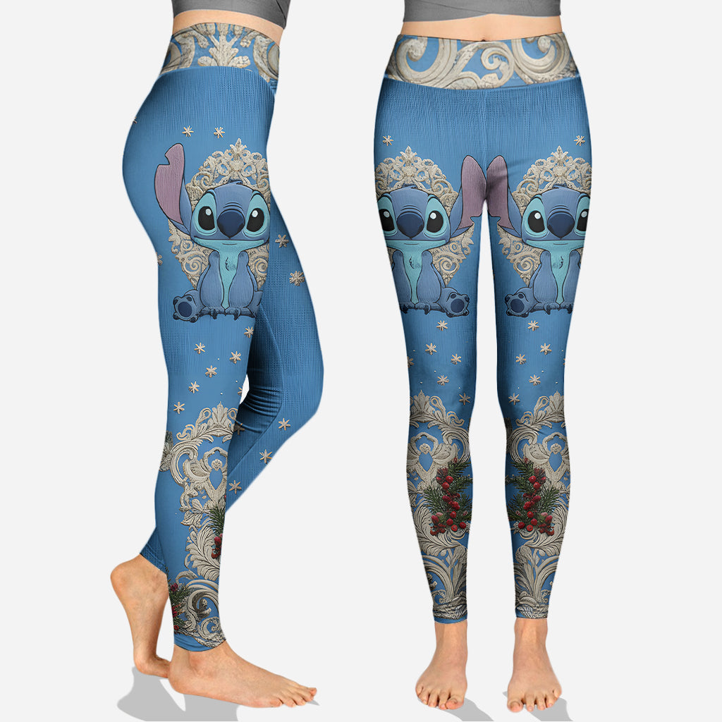 Festive Alien Knit - Personalized Ohana Hoodie and Leggings