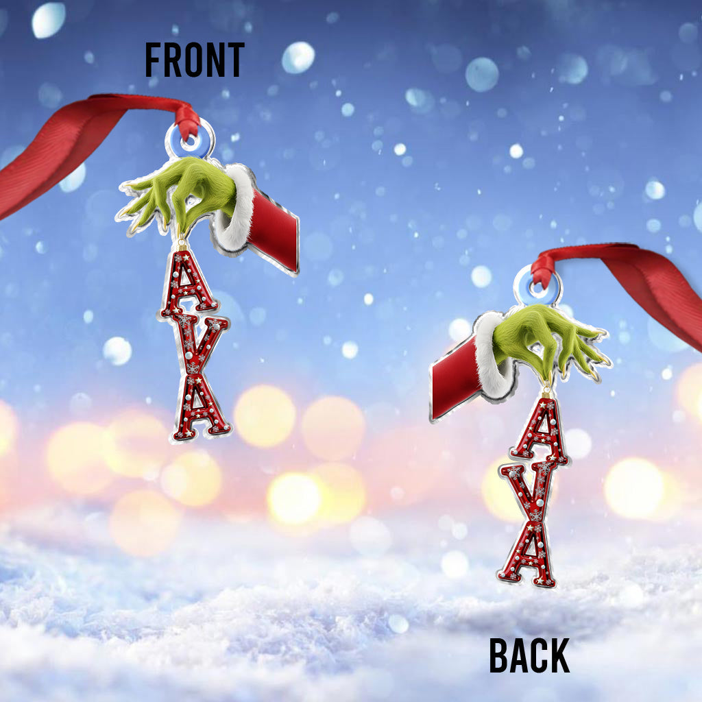 Merry Grinchmas Name Ornament - Personalized Stole Christmas Custom Shaped Ornament