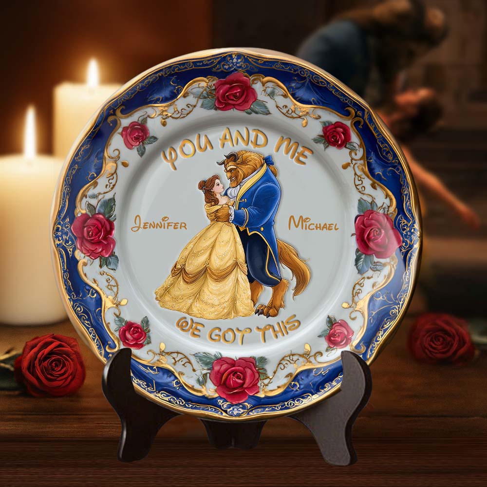 You And Me We Got This - Personalized Mouse Ceramic Round Plate