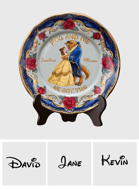 You And Me We Got This - Personalized Mouse Ceramic Round Plate