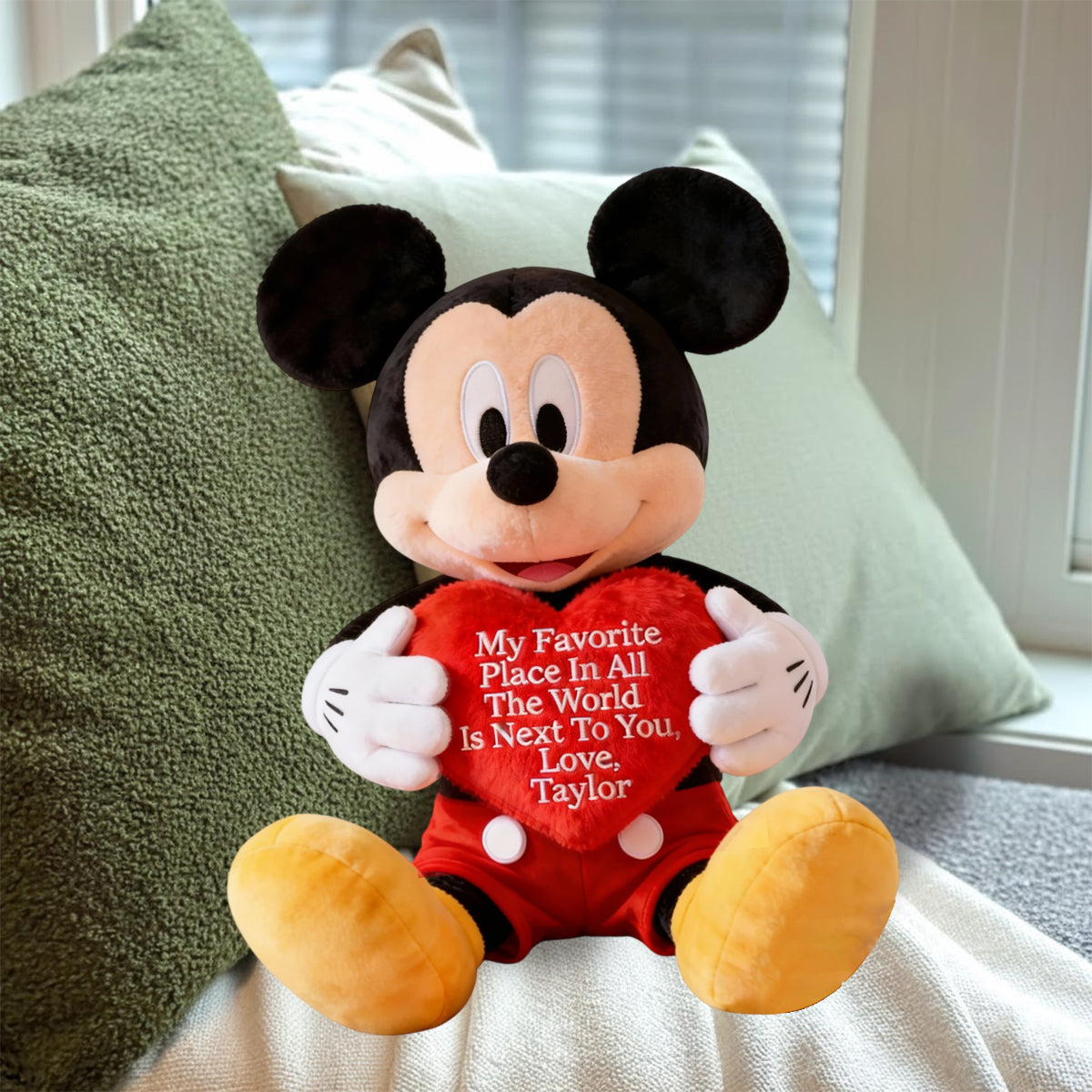Magical Hug - Personalized Mouse Faux Fur Shaped Pillow