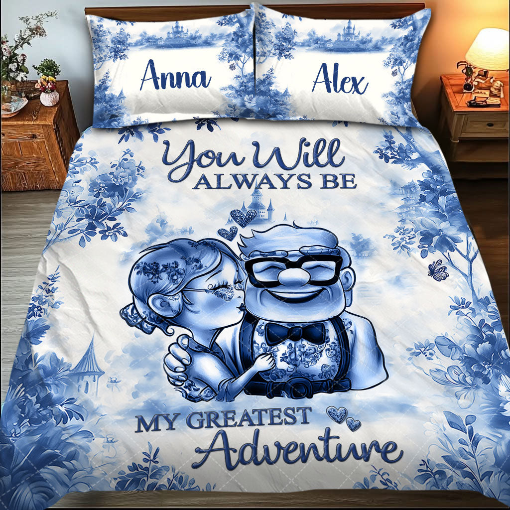You Are My Greatest Adventure - Personalized Mouse Quilt Set