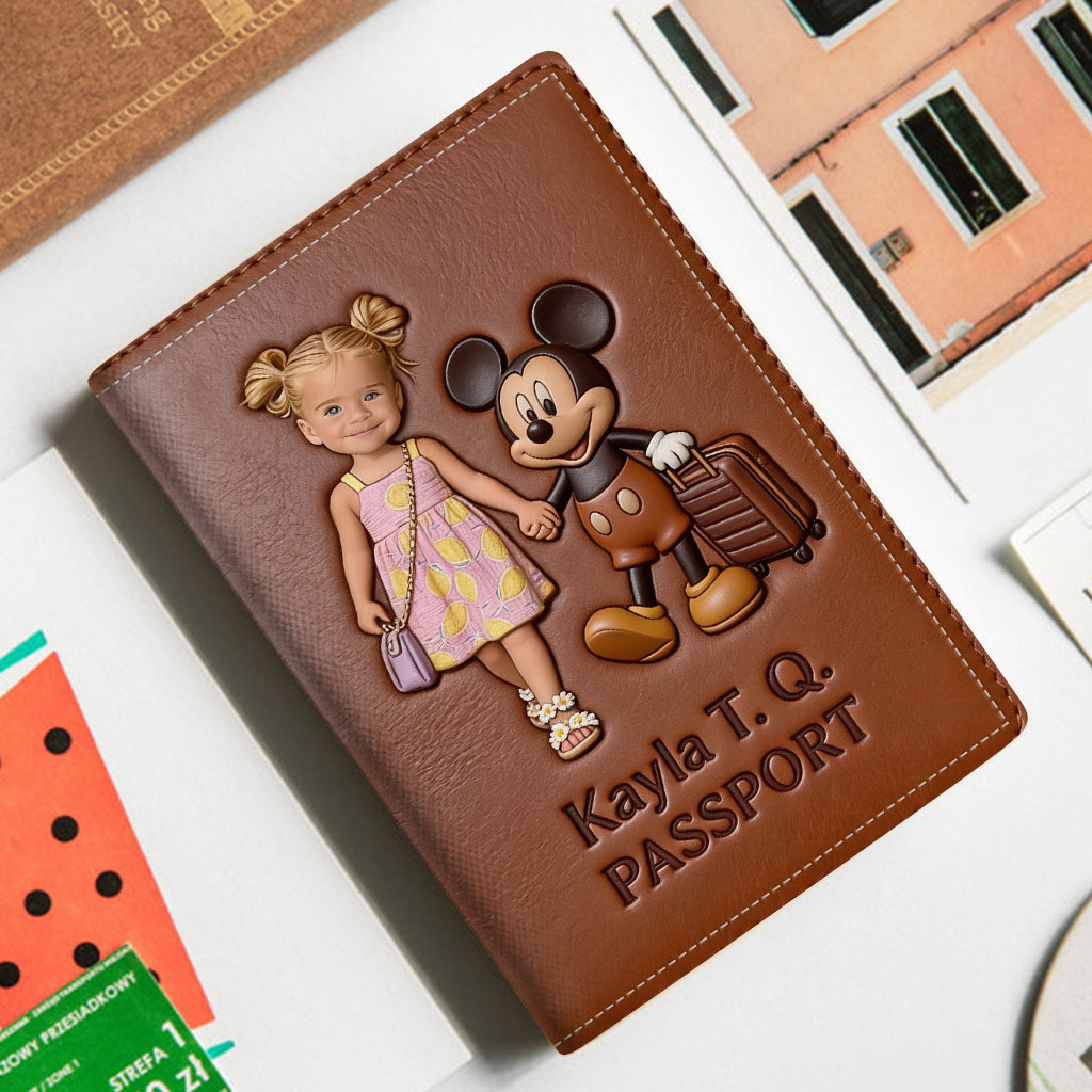 Magical Travel Buddy - Personalized Mouse Passport Holder & Luggage Tag Set