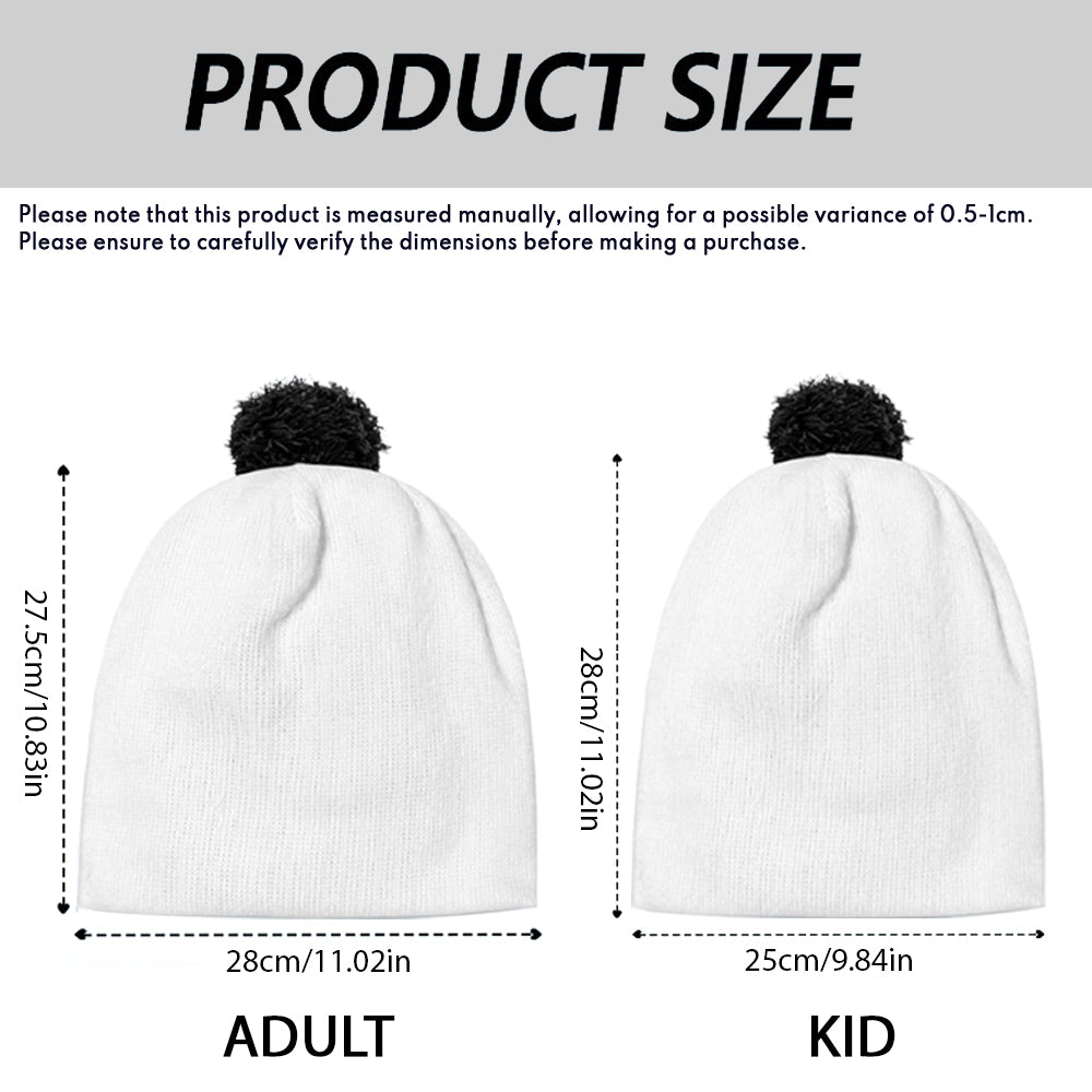 Initial Cute Blue Monster - Personalized Ohana Beanie Hat