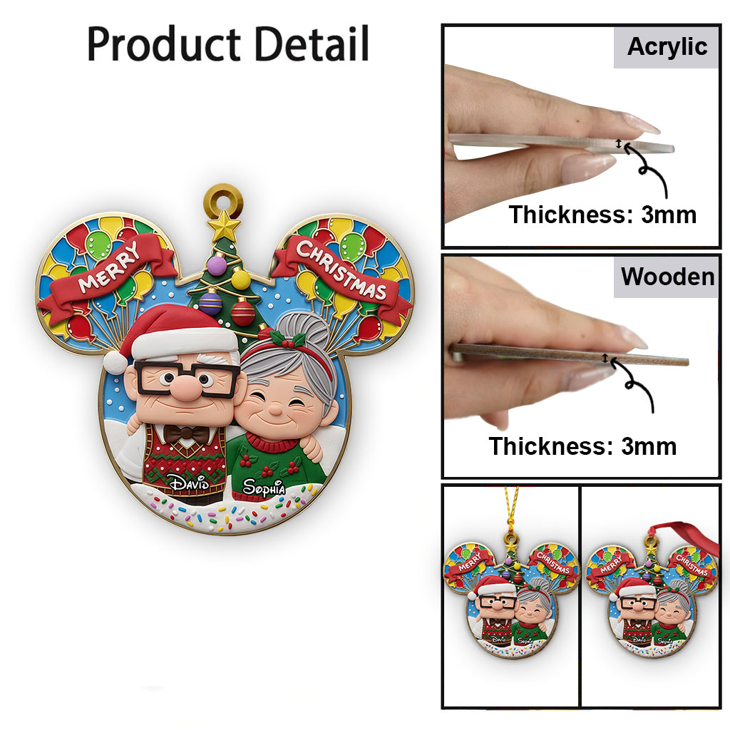 Ciouple Up Merry Christmas - Personalized Mouse Ornament