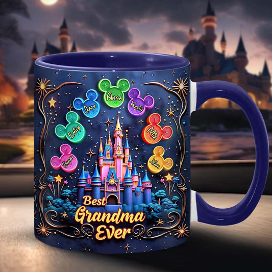 Best Grandma/ Mom Ever - Personalized Mouse Accent Mug