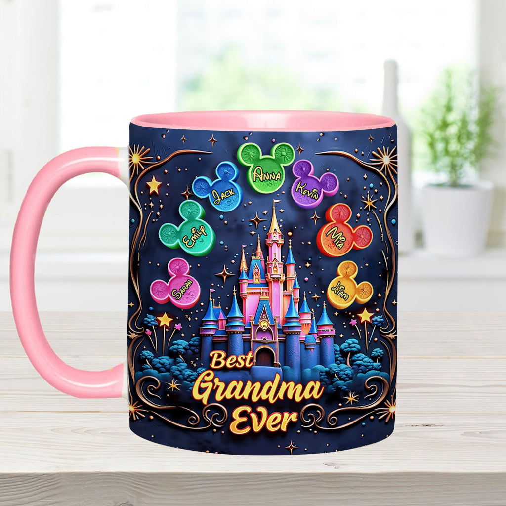 Best Grandma/ Mom Ever - Personalized Mouse Accent Mug