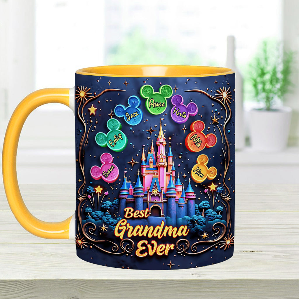 Best Grandma/ Mom Ever - Personalized Mouse Accent Mug