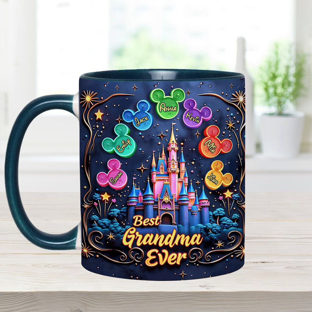 Best Grandma/ Mom Ever - Personalized Mouse Accent Mug