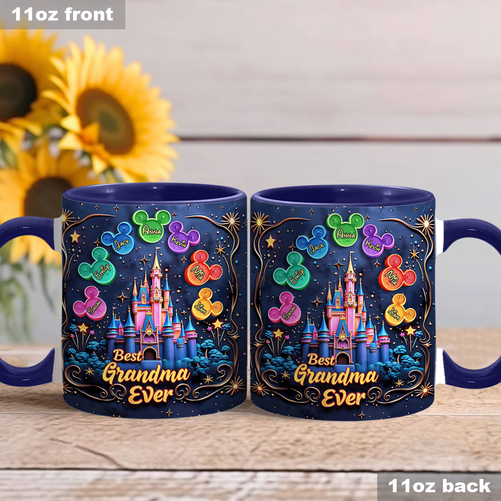 Best Grandma/ Mom Ever - Personalized Mouse Accent Mug