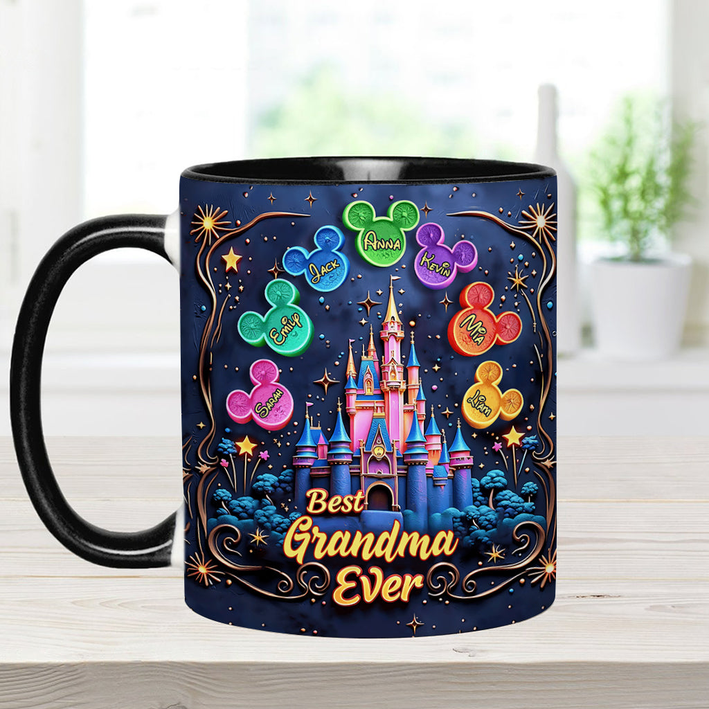 Best Grandma/ Mom Ever - Personalized Mouse Accent Mug