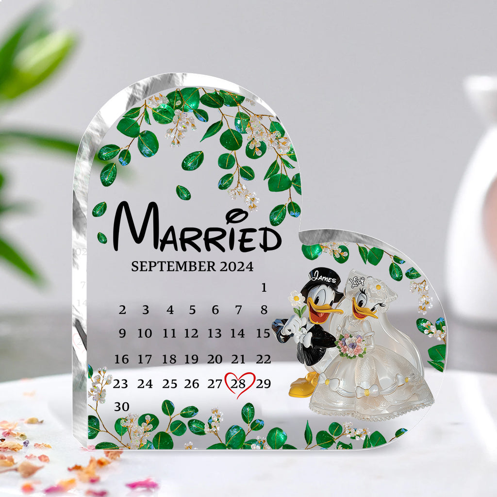 Cute Married Couple - Personalized Mouse Custom Shaped Acrylic Plaque