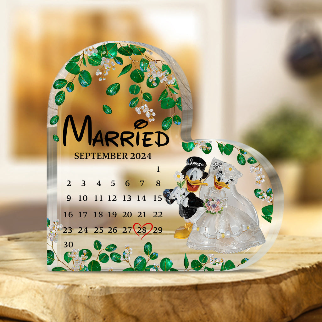 Cute Married Couple - Personalized Mouse Custom Shaped Acrylic Plaque
