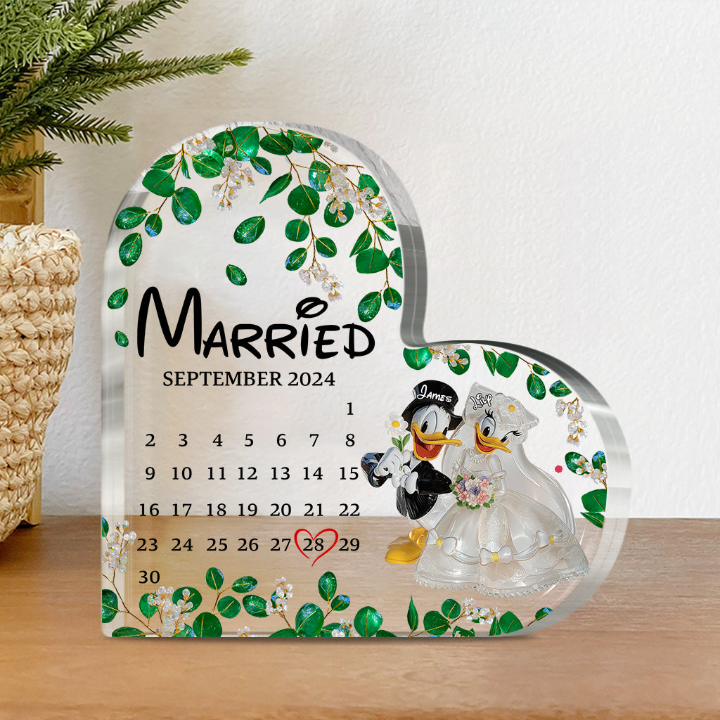 Cute Married Couple - Personalized Mouse Custom Shaped Acrylic Plaque