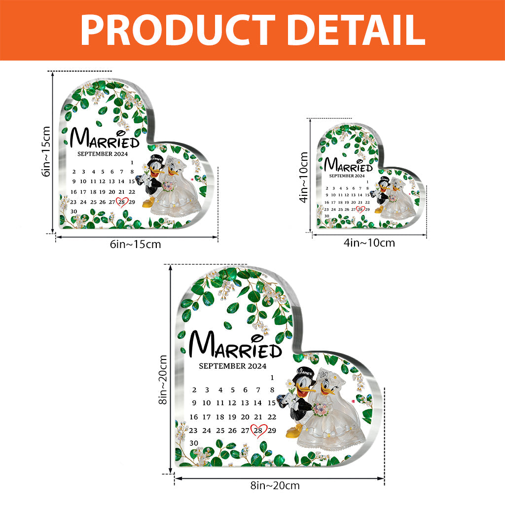 Cute Married Couple - Personalized Mouse Custom Shaped Acrylic Plaque