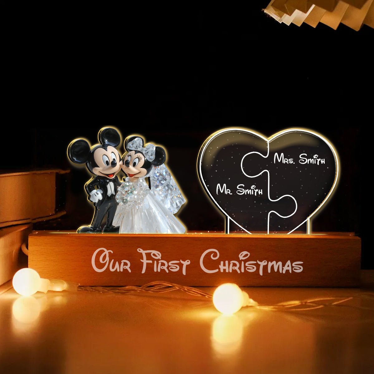 The Year I Found My Missing Piece - Personalized Mouse Custom LED Night Light