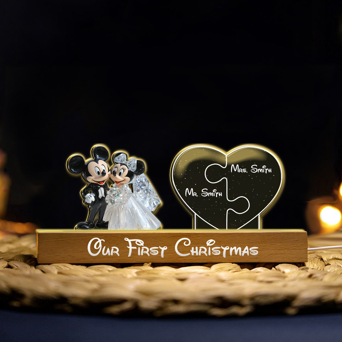 The Year I Found My Missing Piece - Personalized Mouse Custom LED Night Light