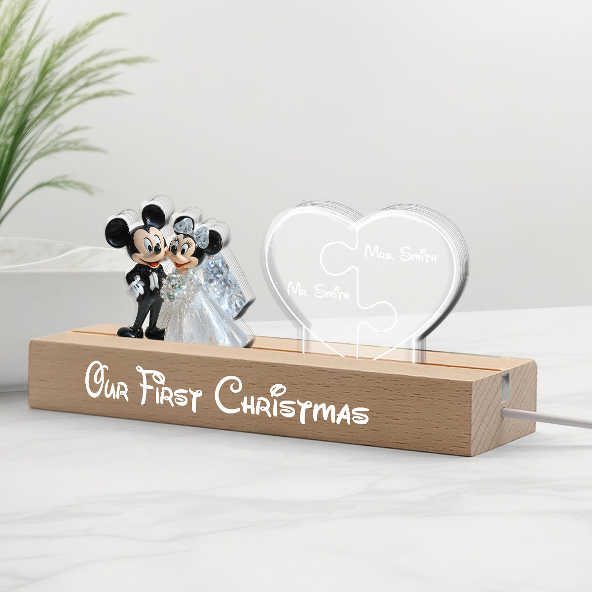 The Year I Found My Missing Piece - Personalized Mouse Custom LED Night Light