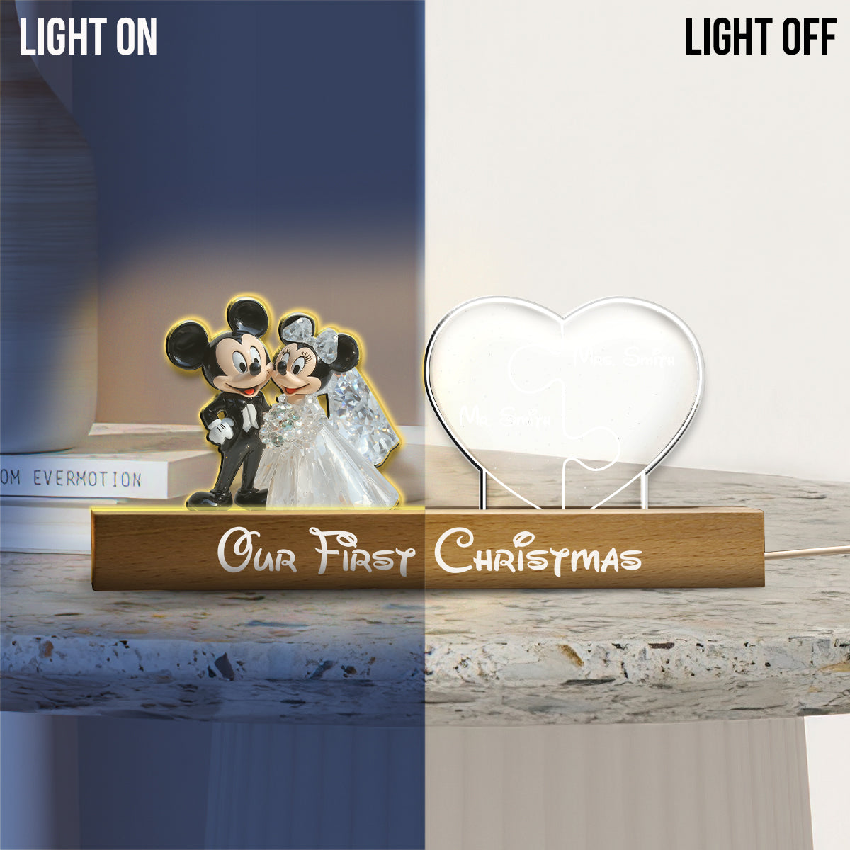 The Year I Found My Missing Piece - Personalized Mouse Custom LED Night Light