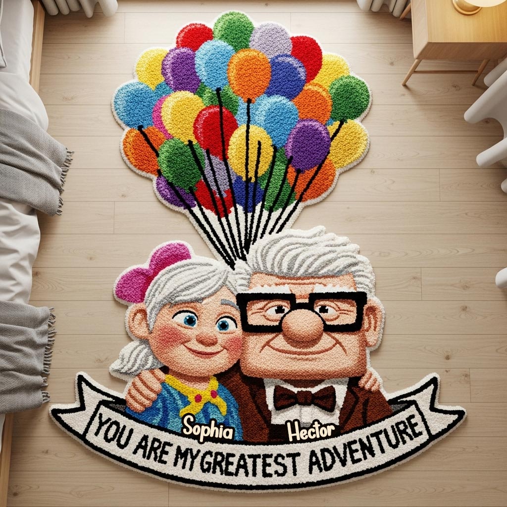 My Greatest Adventure - Personalized Couple Non-Slip Tufted Rug