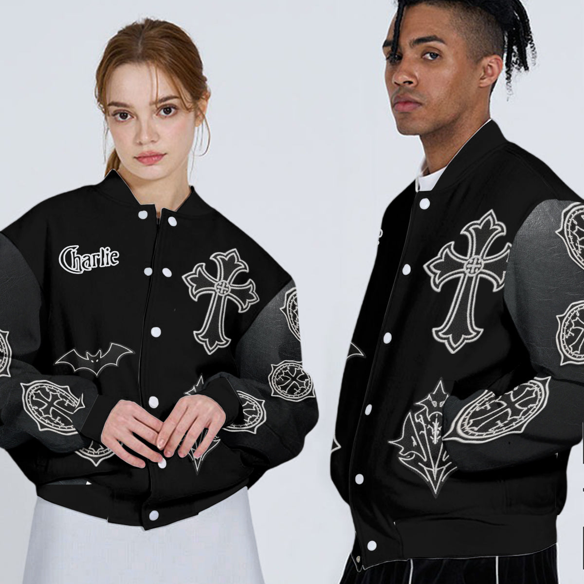 Love You To Death - Personalized Couple Varsity Jacket
