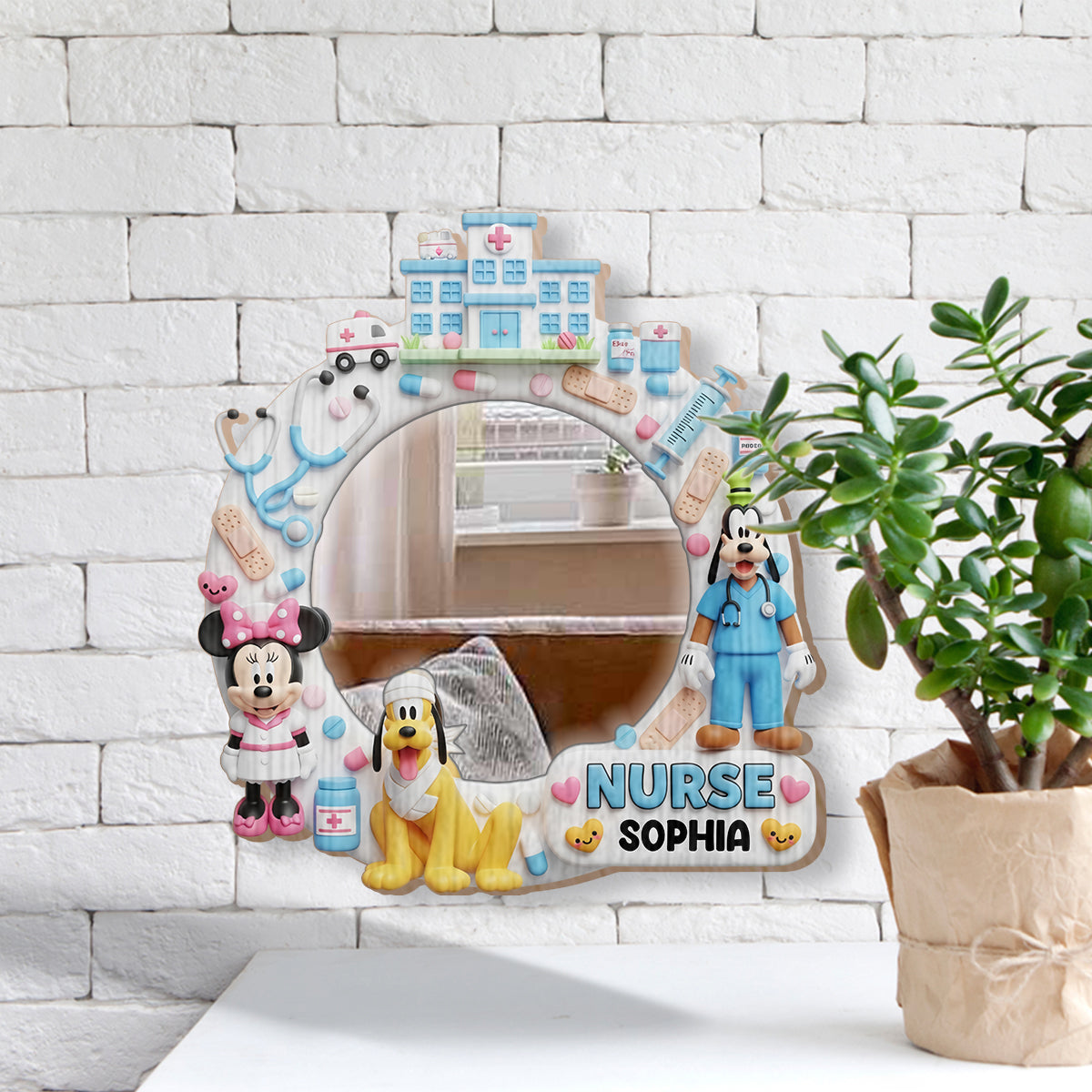 Mouse's Medical - Personalized Nurse Wall Hanging Mirror