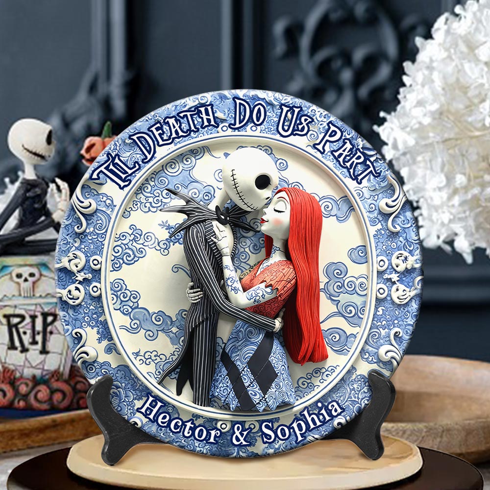 Til Death Do Us Part - Personalized Nightmare Ceramic Round Plate