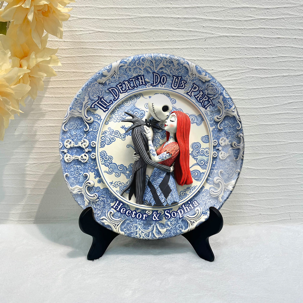 Til Death Do Us Part - Personalized Nightmare Ceramic Round Plate