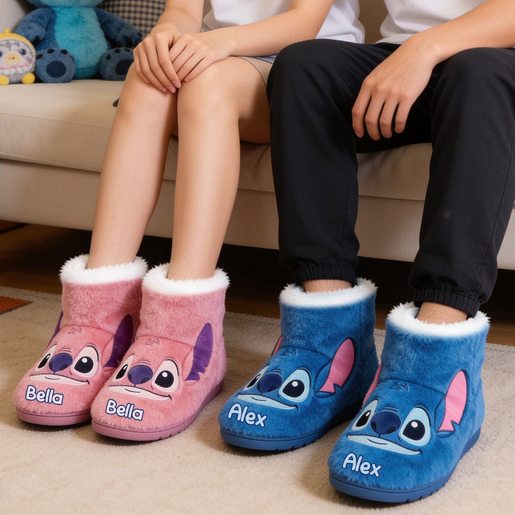 Ohana - Personalized Ohana Faux Fur Boot Slippers