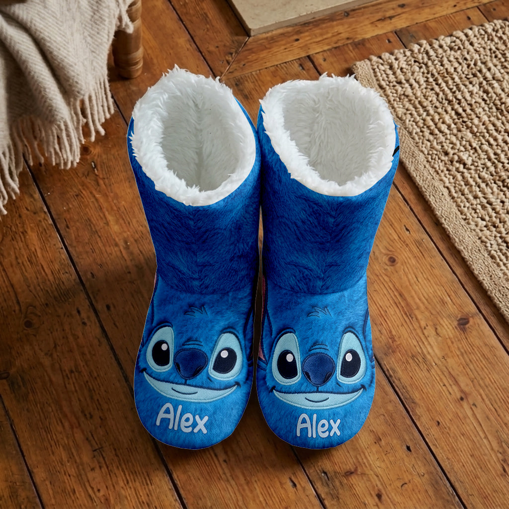 Ohana - Personalized Ohana Faux Fur Boot Slippers
