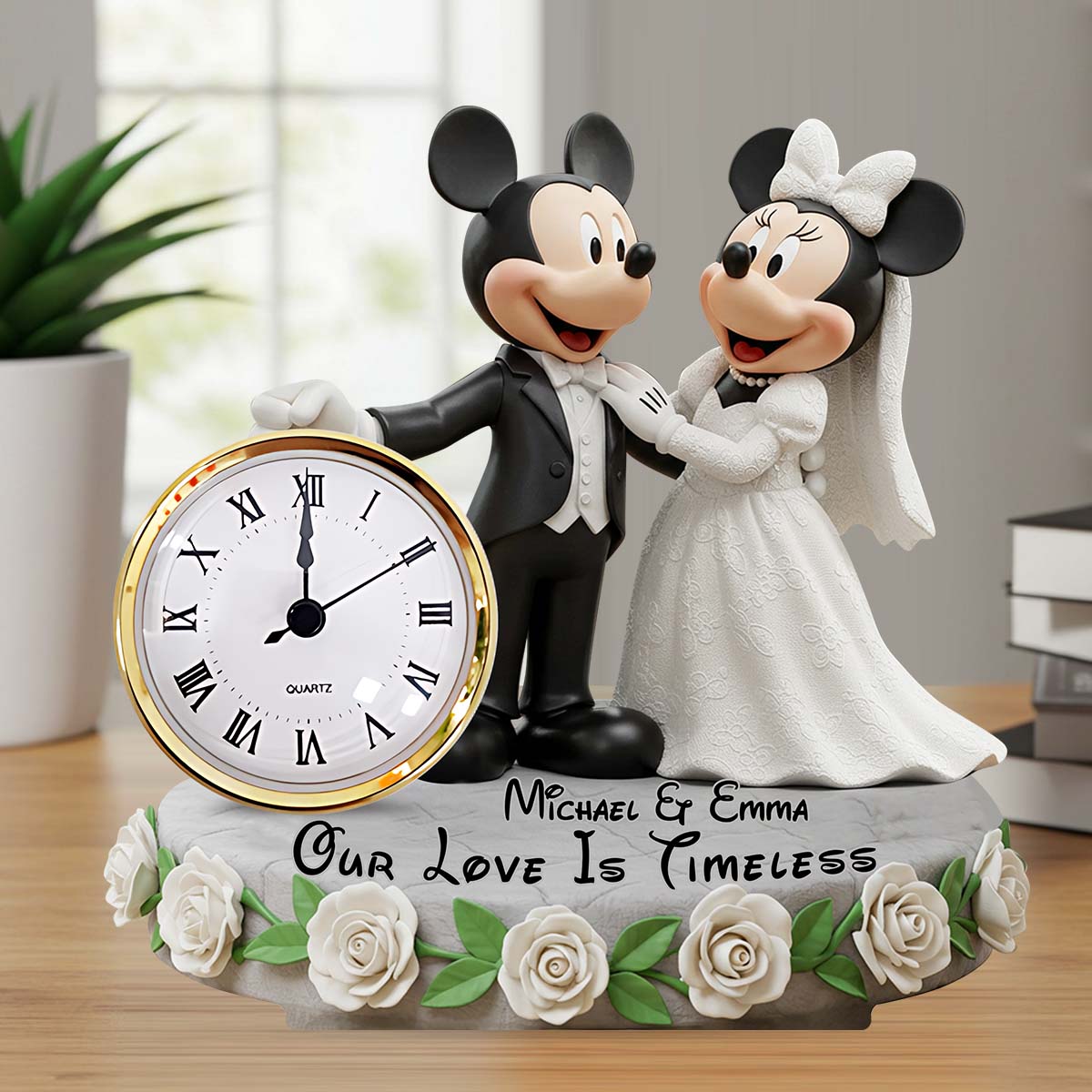 Our Love Is Timeless - Personalized Mouse Acrylic Clock Plaque
