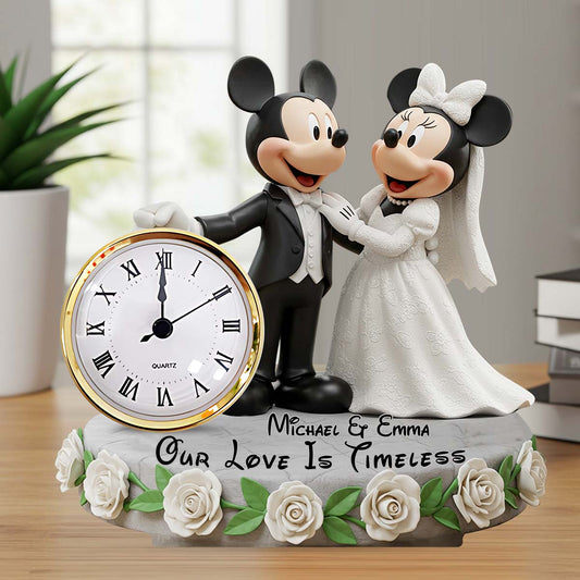 Our Love Is Timeless - Personalized Mouse Acrylic Clock Plaque