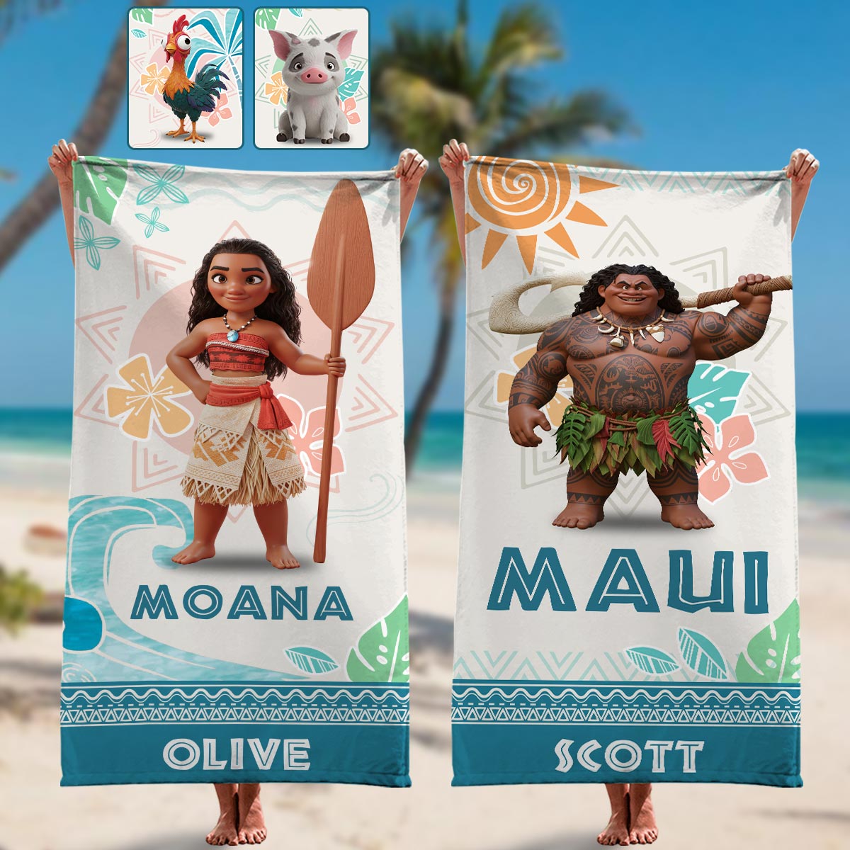 Hello Summer - Personalized Hawaii Movie Beach Towel