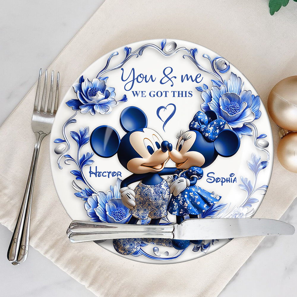 You & Me We Got This - Personalized Mouse Ceramic Round Plate