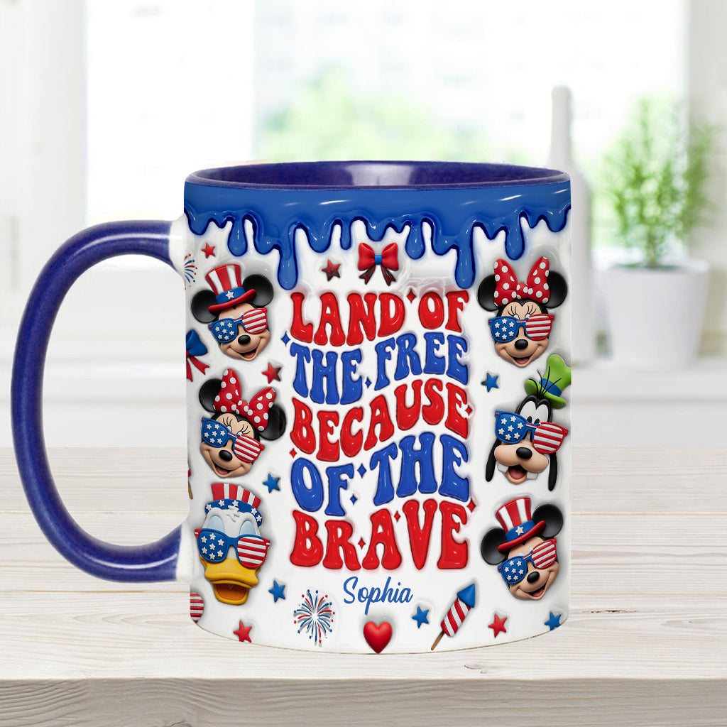 Land Of The Free - Personalized Mouse Accent Mug